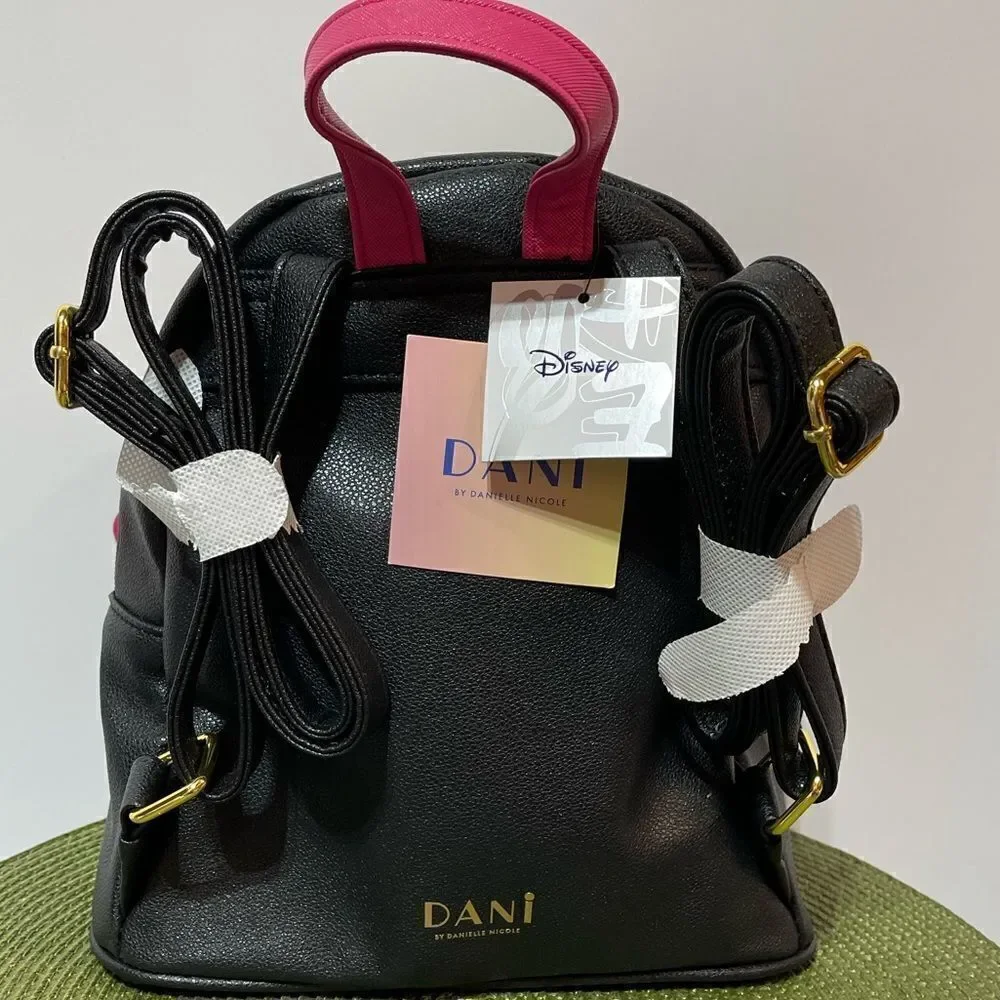 Dani by Danielle Nicole Disney’s Minnie Mouse Gold Polka Dot Mini Backpack NWT - Picture 6 of 6